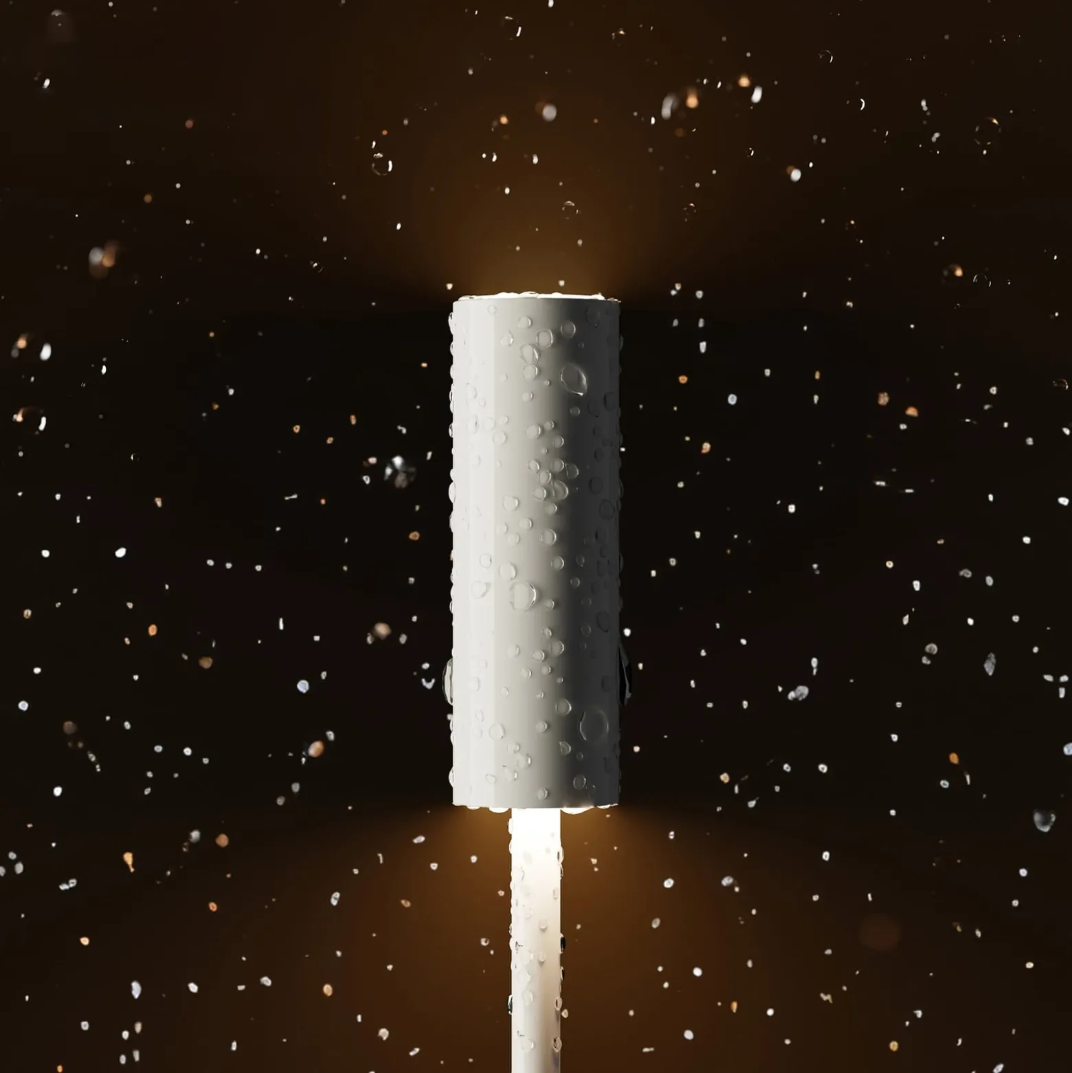 Nucandle LED ladattava pöytävalaisin, valkoinen/hopea, IP54, himmennettävä