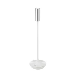 Nucandle LED ladattava pöytävalaisin, valkoinen/hopea, IP54, himmennettävä