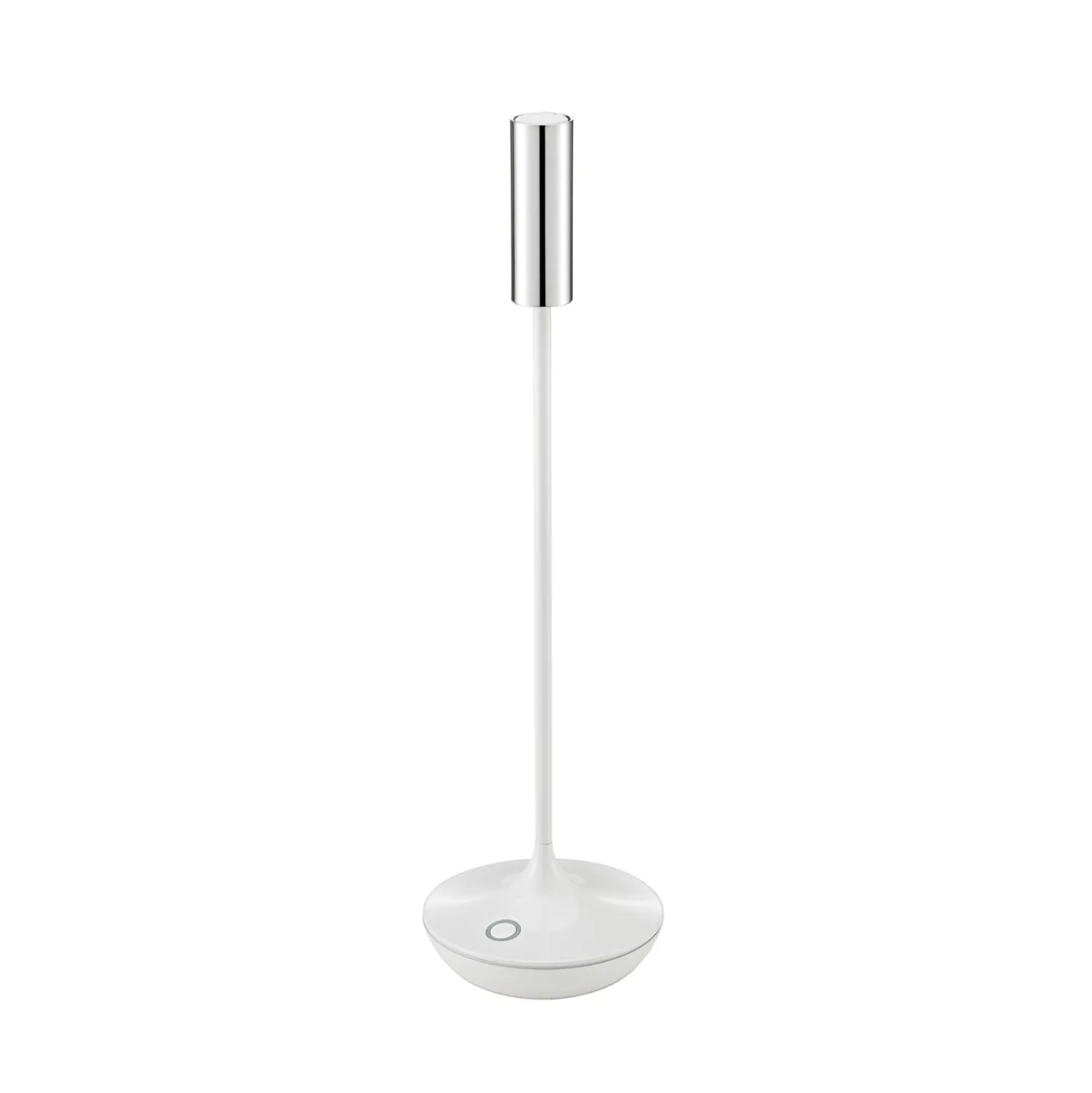 Nucandle LED ladattava pöytävalaisin, valkoinen/hopea, IP54, himmennettävä