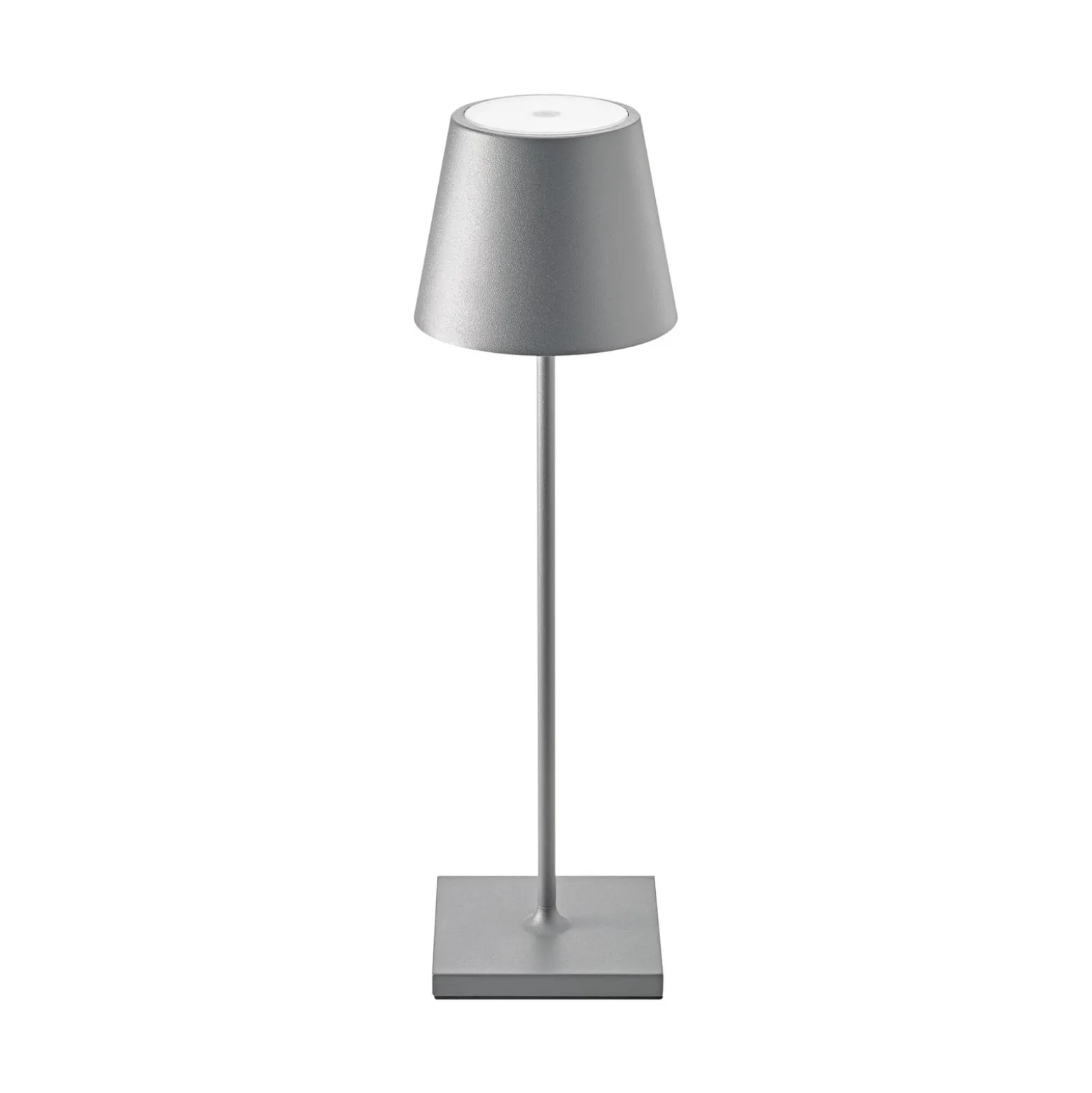 Nuindie LED ladattava pöytävalaisin, USB-C, grafiitti, IP54, himmennettävä