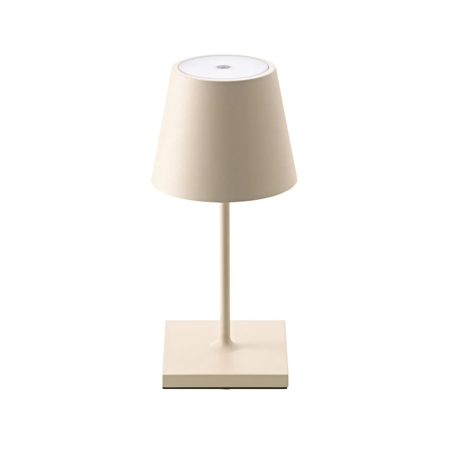 Nuindie mini LED ladattava pöytävalaisin, USB-C, beige, IP54, himmennettävä