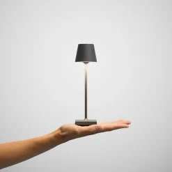 Nuindie pocket LED ladattava pöytävalaisin, grafiitti, IP54, himmennettävä