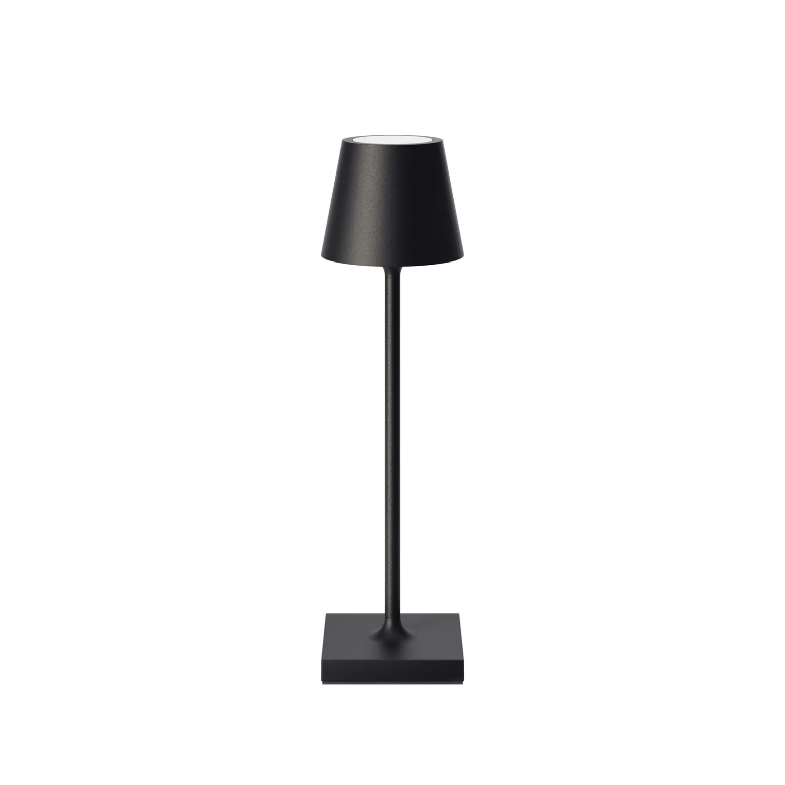 Nuindie tasku LED ladattava pöytävalaisin, musta, IP54, himmennettävä