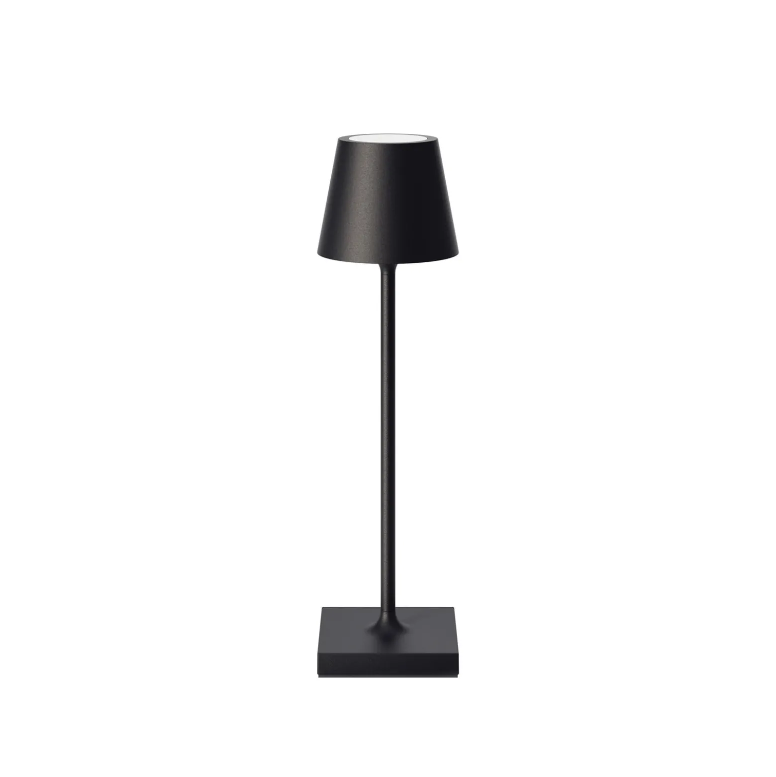 Nuindie tasku LED ladattava pöytävalaisin, musta, IP54, himmennettävä