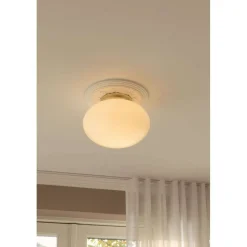 Nuura kattovalaisin Rizzatto 301, Ø 30 cm messinkivärinen/opaalinen