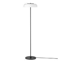 Nuura LED-lattiavalaisin Blossi, korkeus 120 cm, musta/opaalinen