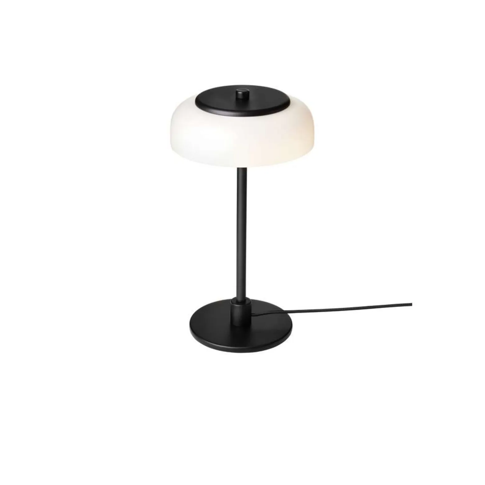 Nuura LED-pöytävalaisin Blossi, korkeus 31 cm, musta/opaalinen
