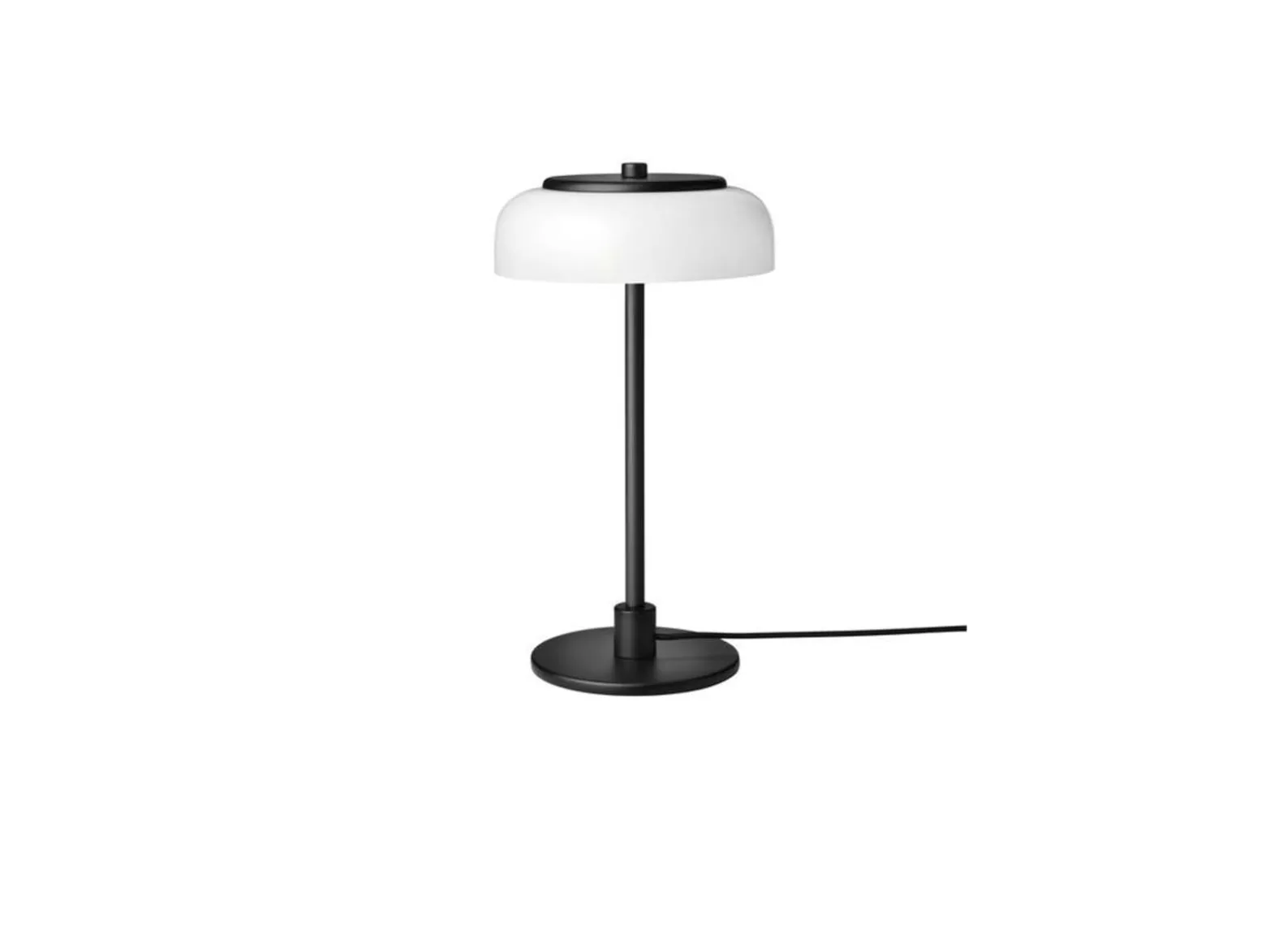 Nuura LED-pöytävalaisin Blossi, korkeus 31 cm, musta/opaalinen