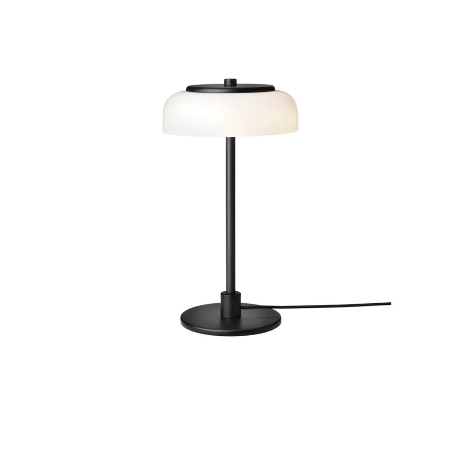 Nuura LED-pöytävalaisin Blossi, korkeus 31 cm, musta/opaalinen