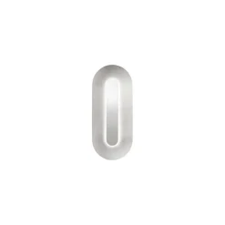Nuura LED-seinävalaisin Sasi, korkeus 65 cm, hopeanvärinen, metalli
