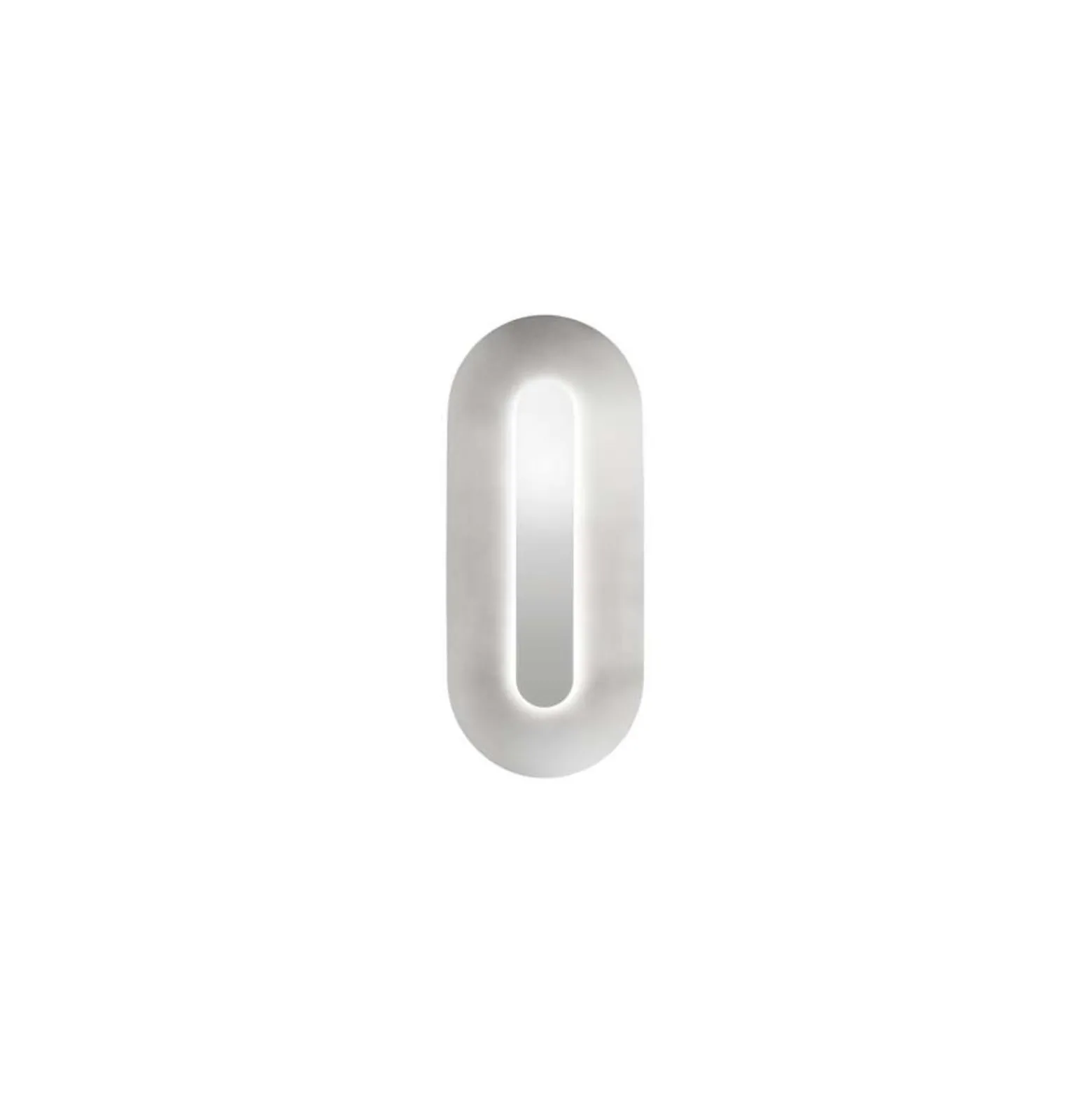 Nuura LED-seinävalaisin Sasi, korkeus 65 cm, hopeanvärinen, metalli