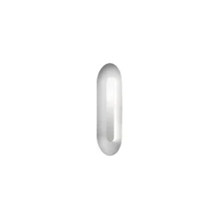 Nuura LED-seinävalaisin Sasi, korkeus 65 cm, hopeanvärinen, metalli
