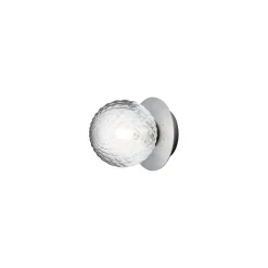 Nuura Liila 1 seinävalaisin, Ø 14 cm, IP44, hopea/kirkas