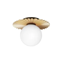 Nuura seinälamppu Liila Muuse, Ø 20 cm, IP44, kulta/opaalinen