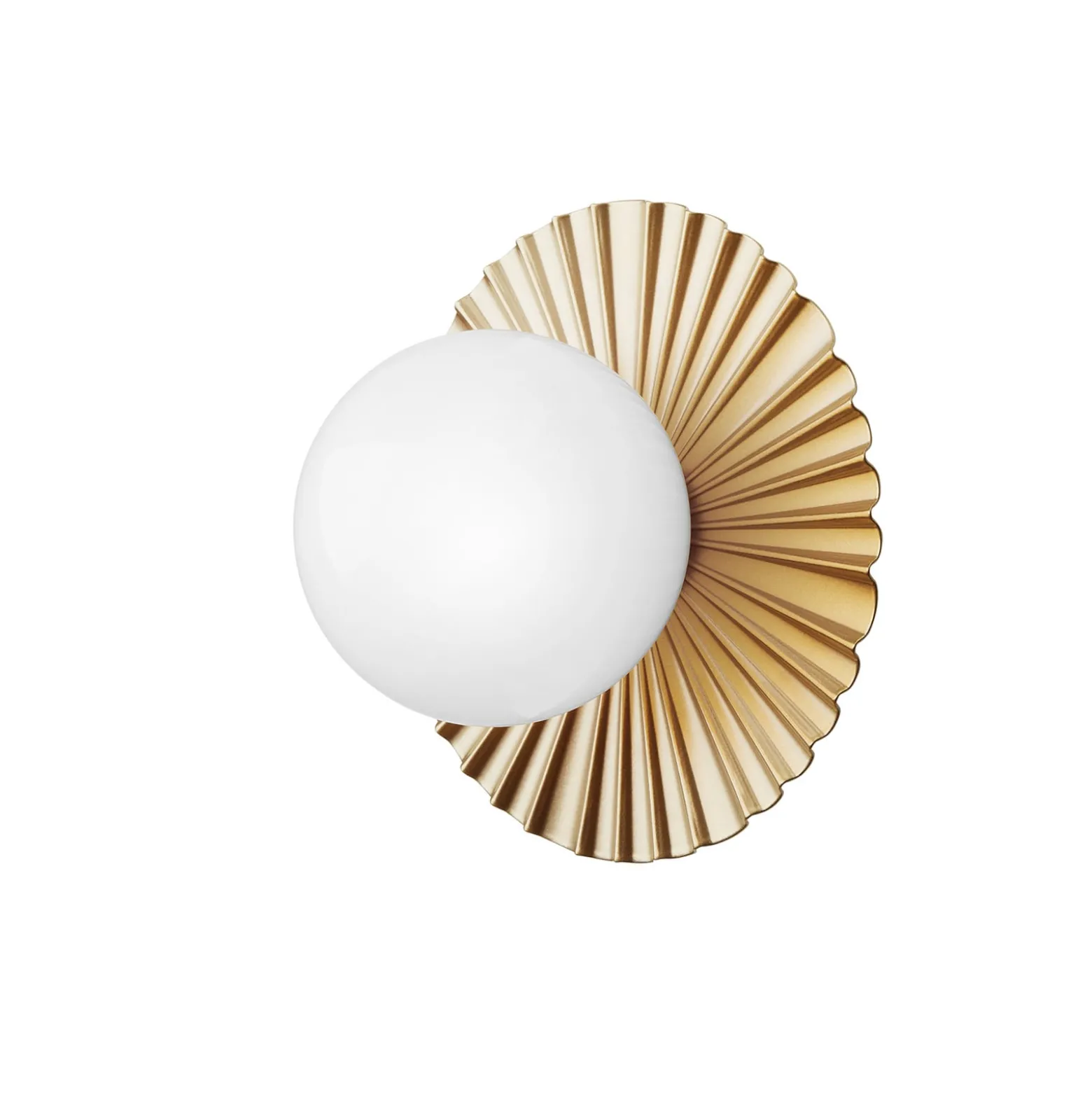 Nuura seinälamppu Liila Muuse, Ø 20 cm, IP44, kulta/opaalinen