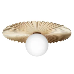 Nuura seinälamppu Liila Muuse, Ø 42 cm, IP44, kulta/opaalinen