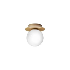 Nuura seinävalaisin Liila 1, Ø 14 cm, IP44, kulta/opaalinen