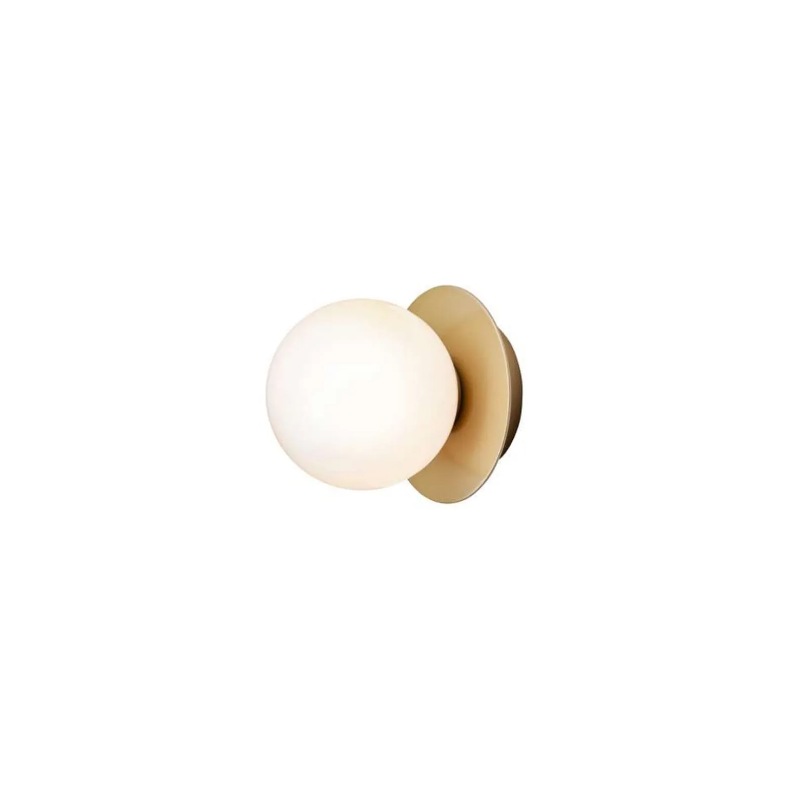 Nuura seinävalaisin Liila 1, Ø 14 cm, IP44, kulta/opaalinen