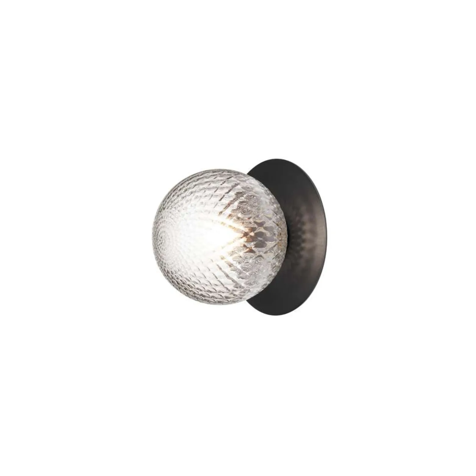 Nuura ulkoseinävalaisin Liila, Ø 16 cm, musta/kirkas