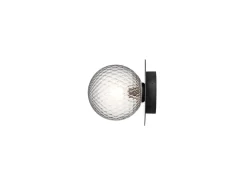 Nuura ulkoseinävalaisin Liila, Ø 16 cm, musta/kirkas
