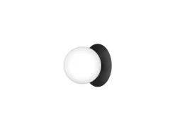 Nuura ulkoseinävalaisin Liila, Ø 16,5 cm, musta/opaalinen