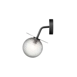 Nuura ulkoseinävalaisin Liila, leveys 16 cm, musta/kirkas
