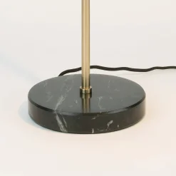 Oktavia pöytävalaisin, musta/kullanvärinen, korkeus 58 cm, marmori