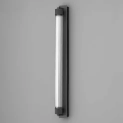 OLEV LED-seinävalaisin CHARMER, musta metalli/lasi 2700 K IP44