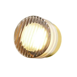OLO-LED-seinävalaisin, messinki/keltainen, kuvioitu, Ø 13 cm CCT