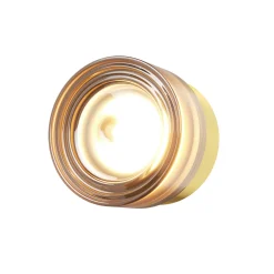 OLO-LED-seinävalaisin, messinki/keltainen, sileä, Ø 13 cm, CCT