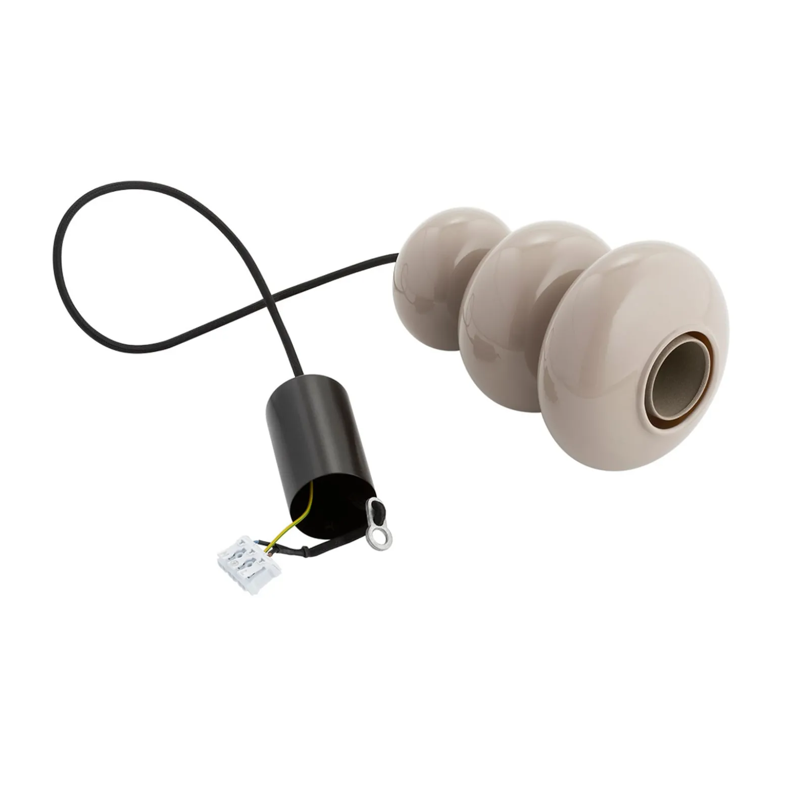 Oman-riippuvalaisin, kiiltävä harmaa, lasi, Ø 14 cm