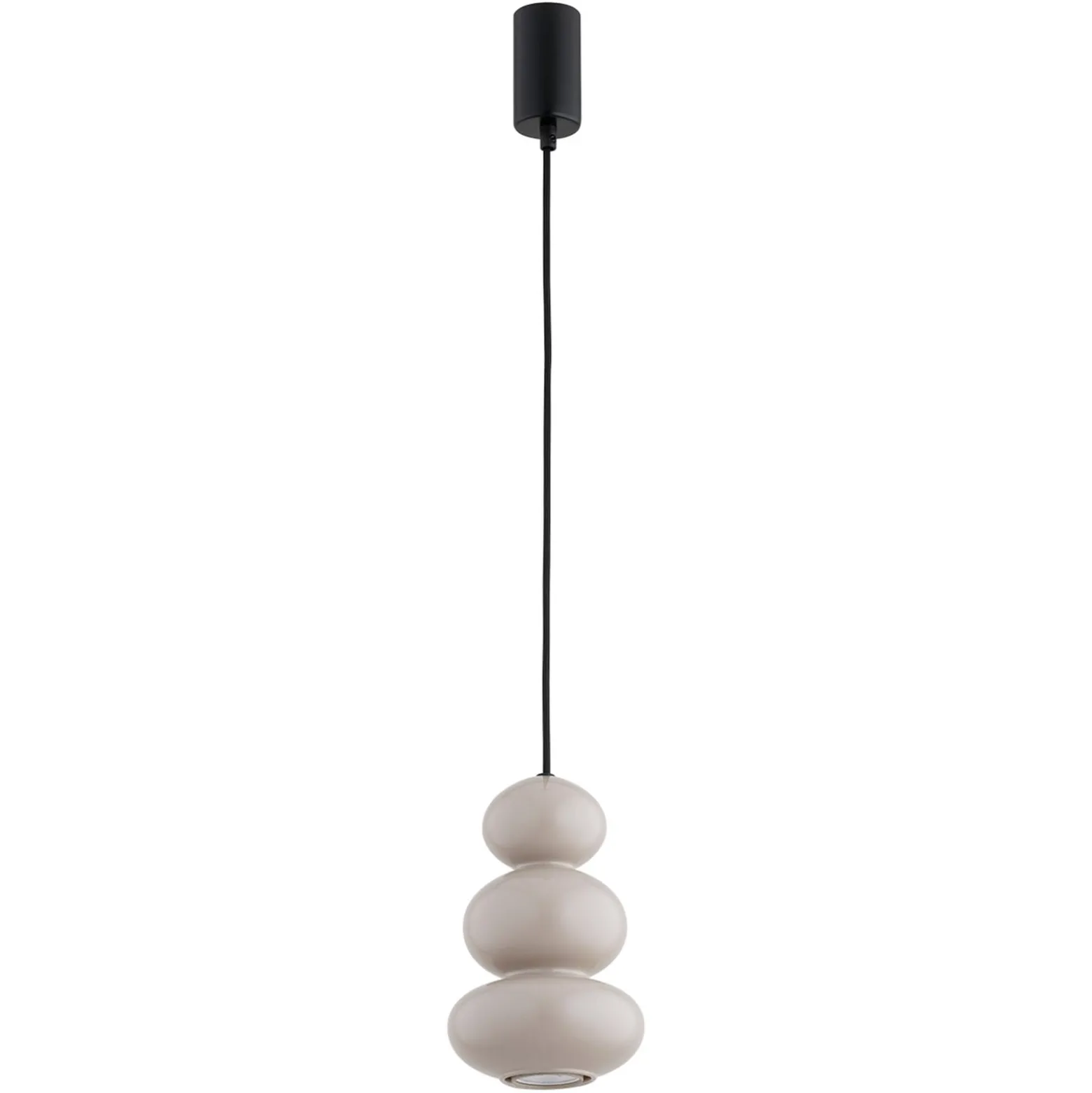 Oman-riippuvalaisin, kiiltävä harmaa, lasi, Ø 14 cm