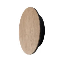 Orios LED-seinävalaisin, puu, Ø 20 cm, epäsuora valonjako