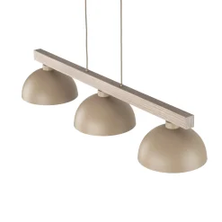 Oslo-riippuvalaisin, hiekanvärinen, 3-lamppuinen, pituus 118 cm, E27
