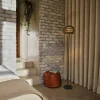 OSRAM BALL-lattiavalaisin, ruskea, korkeus 160 cm, aaltopahvi, E27