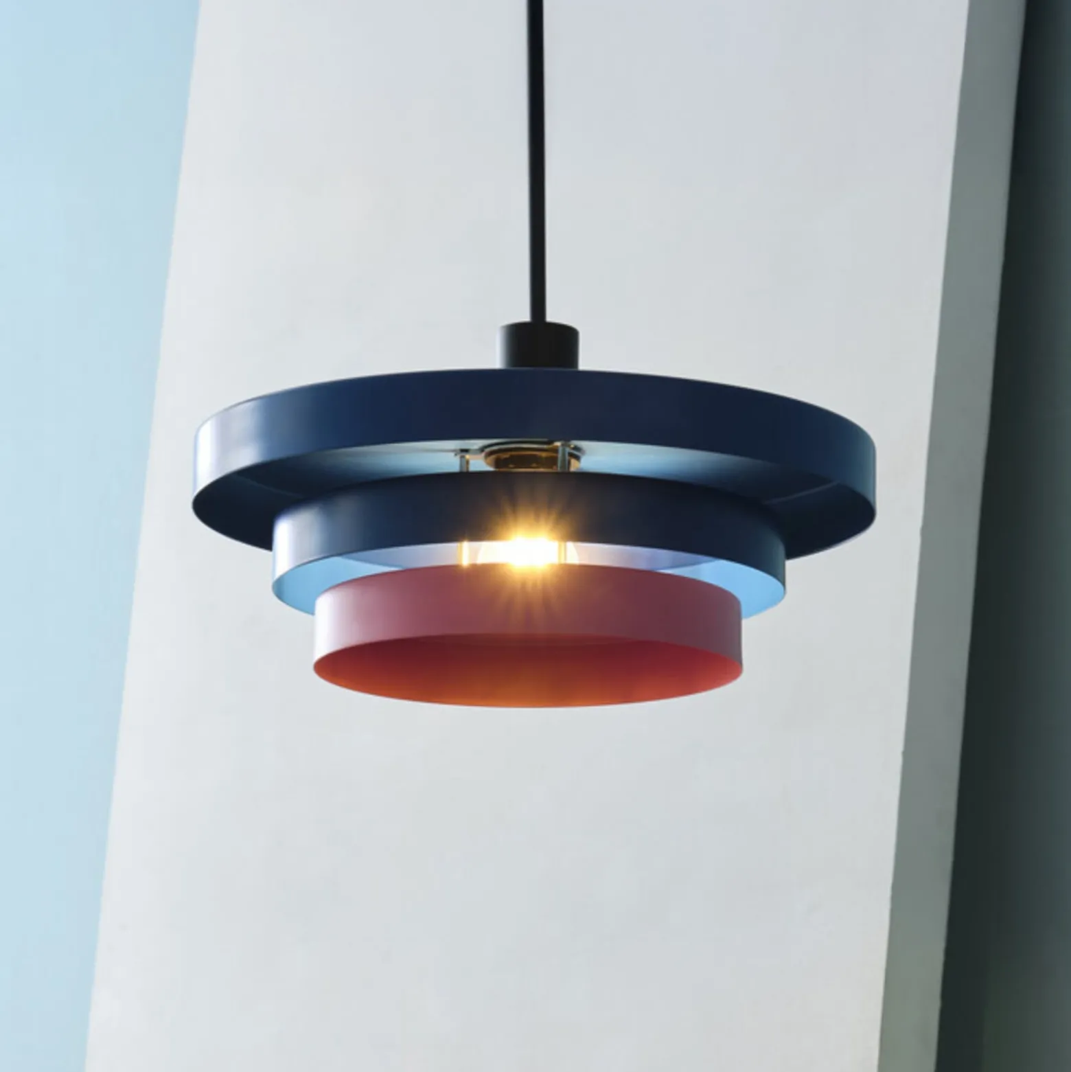 OSRAM Decor Layers -riippuvalaisin, sininen/vaaleanpunainen, teräs, E27