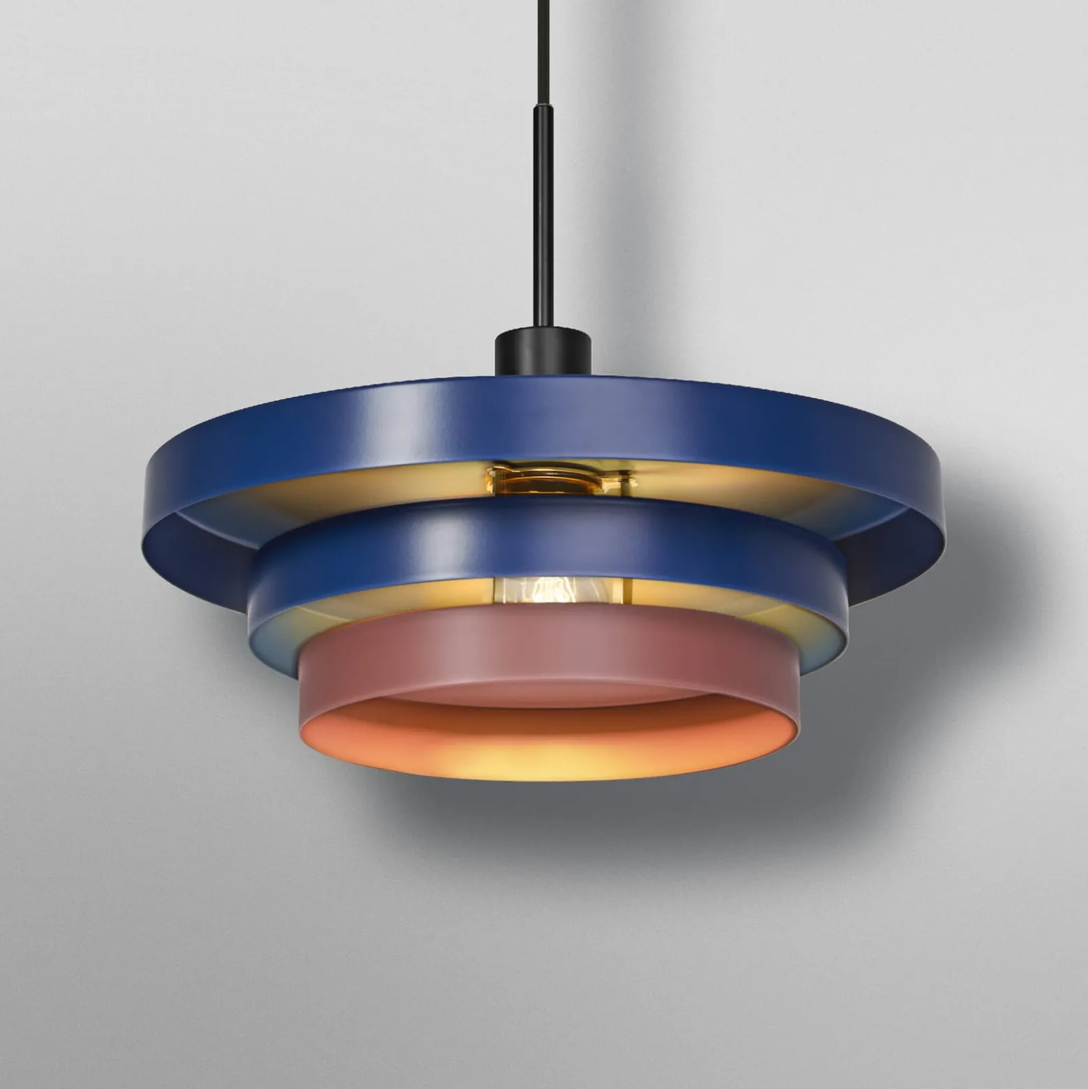 OSRAM Decor Layers -riippuvalaisin, sininen/vaaleanpunainen, teräs, E27
