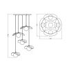 OSRAM Decor Pearl -riippuvalaisin, 5-lamppuinen, beige, huopa, G9