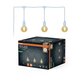 OSRAM ENDURA DECOR -valoketju, sininen, 7 m, 3-lamppuinen, IP44