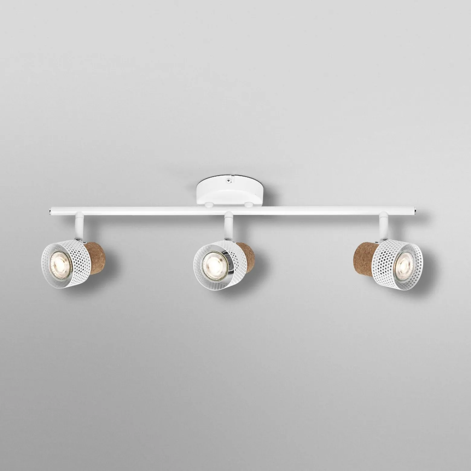 OSRAM kattospot CORK, valkoinen, 3 spotti, GU10-LED, 927, himmennettävä