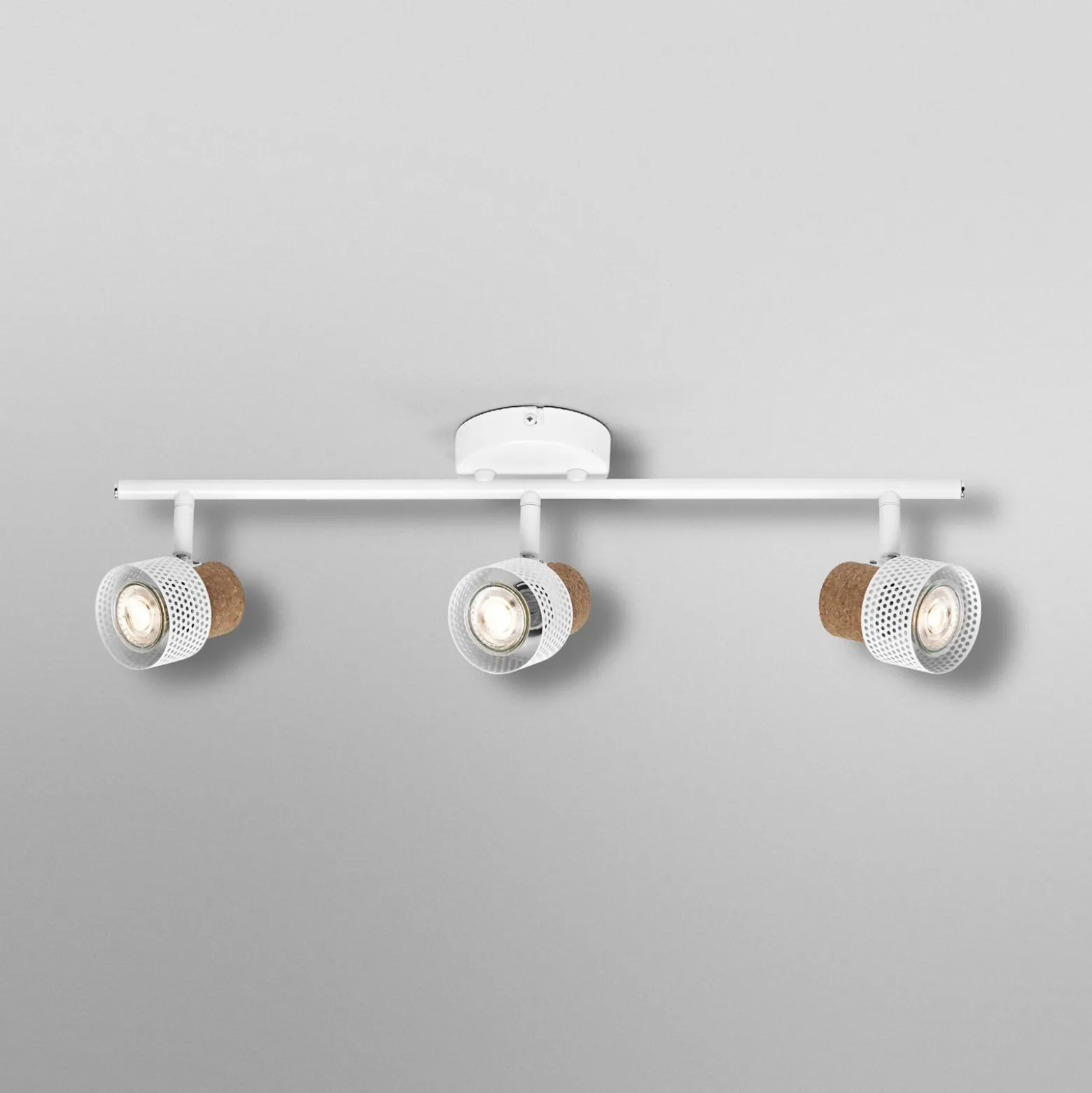 OSRAM kattospot CORK, valkoinen, 3 spotti, GU10-LED, 927, himmennettävä