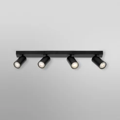 OSRAM kattospot OCTAGON musta 4-lamppuinen GU10-LED 927 himmennettävä