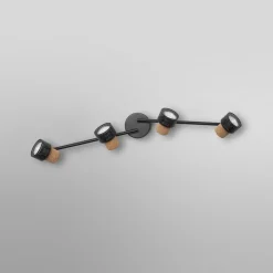 OSRAM kattospotti CORK, musta, 4 spotti GU10-LED 927 himmennettävä