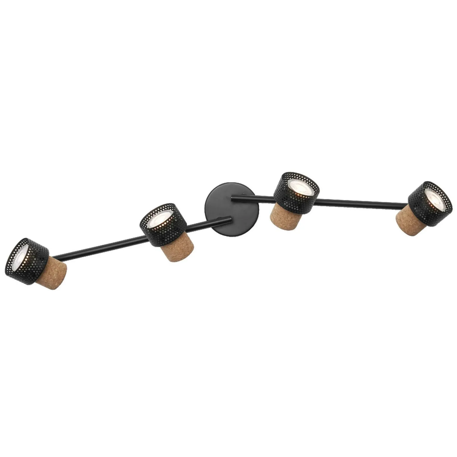 OSRAM kattospotti CORK, musta, 4 spotti GU10-LED 927 himmennettävä