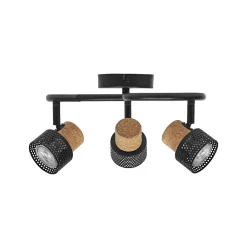 OSRAM kattospotti CORK SPIRAL musta 3-spotti GU10-LED 927