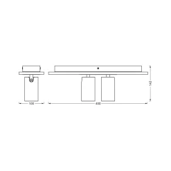 OSRAM kattospotti MERCURY, valkoinen, 2 spotti GU10-LED 927 himmennettävä