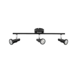OSRAM kattospottivalaisin, musta, 3-lamppuinen, metalli, GU10-LED 927,