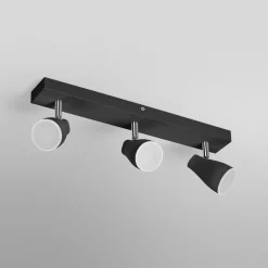 OSRAM kattospottivalaisin PEAR, musta, 3-lamppuinen, GU10-LED 2700 K
