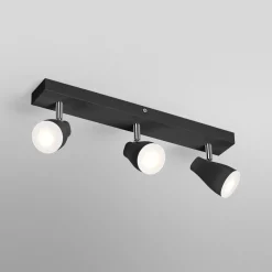 OSRAM kattospottivalaisin PEAR, musta, 3-lamppuinen, GU10-LED 2700 K