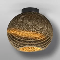 OSRAM kattovalaisin BALL, ruskea, Ø 26 cm, aaltopahvi, E27